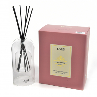 Diffusore d'essenza con bacchetti, capacità 180 ml, in scatola regalo, varie fragranze