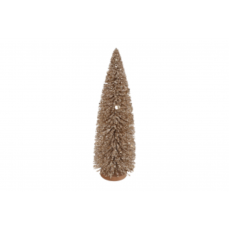 Albero di Natale in plastica naturale con base in legno, varie misure