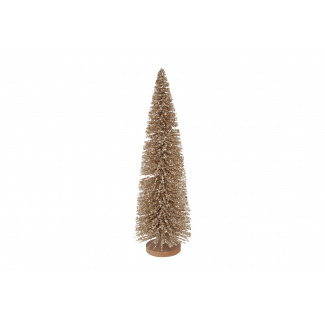 Albero di Natale in plastica naturale con base in legno, varie misure