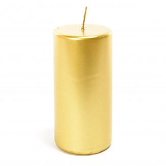 Candela pillar in cera oro, varie misure