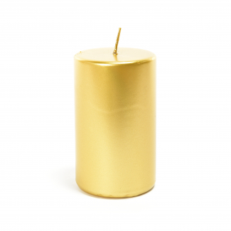 Candela pillar in cera oro, varie misure