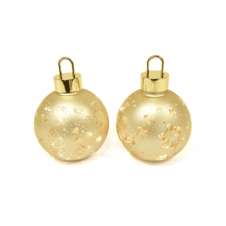 Sfera in vetro oro con luci, in scatola regalo, vari formati, modelli assortiti