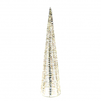 Albero conico in metallo e plastica con luci led, varie misure