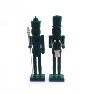 Soldatino in legno verde floccato modelli assortiti, varie misure