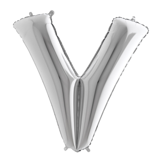 Palloncino lettera argento, altezza 102 cm