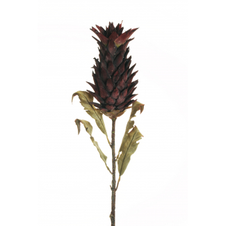 Ananas tropicale con stelo e foglie, altezza 82 cm, vari colori
