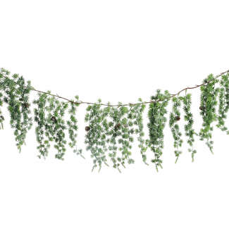 Ghirlanda di "Pino" verde dall'effetto ghiaccio, altezza 180 cm