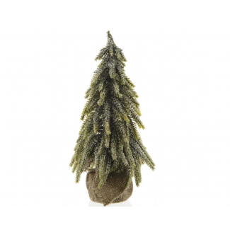 Pino innevato da interno, altezza 20 cm, diametro base 12 cm