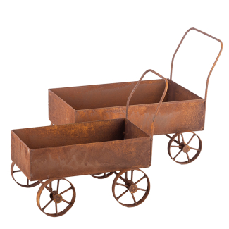 Carretto in metallo ruggine, varie misure