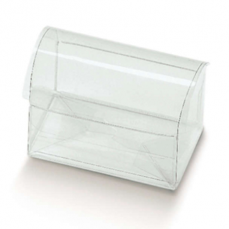 Cofanetto in plastica trasparente, confezione da 10 pezzi