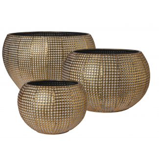 Vaso ciotola oro effetto martellato, varie misure