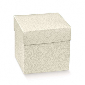 Scatola "Cubetto" in cartoncino con coperchio, formato 5x5x5cm, confezione da 10 pezzi