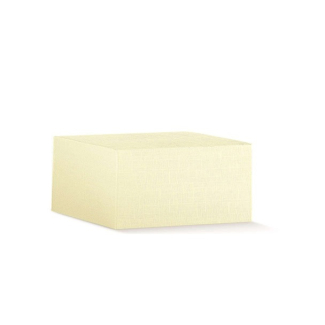 Scatola automontante base quadrata in cartone avorio, confezione da 10 pezzi, vari formati