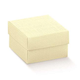 Scatola con coperchio in cartone seta avorio, vari formati