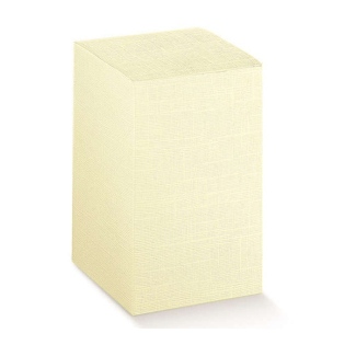 Scatola base quadrata in cartone avorio con coperchio, confezione da 10 pezzi, vari formati