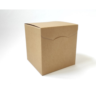 Scatola "Segreto" automontante base quadrata in cartone avana, vari formati