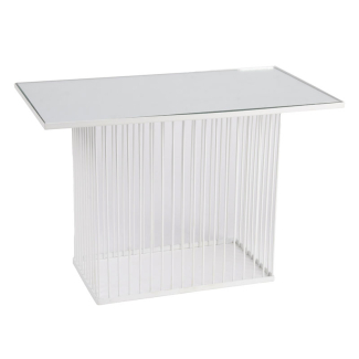 Alzata in metallo bianco con specchio, varie misure