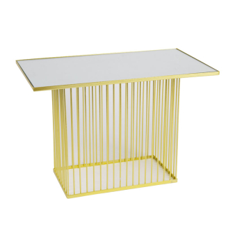 Alzata in metallo oro con specchio, varie misure