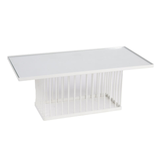 Alzata in metallo bianco con specchio, varie misure