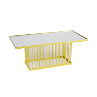 Alzata in metallo oro con specchio, varie misure