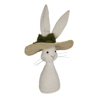 Coniglio in tessuto con cappello, varie misure