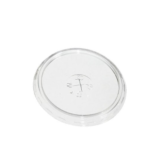 Coperchio liscio con foro croce per bicchieri in R-PET da 350cc SLIM, confezione da 100 pezzi