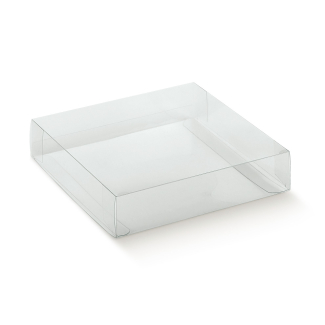 Scatola in PVC trasparente, base rettangolare automontante, confezione da 10 pezzi, vari formati
