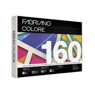 Risma carta monocolore avorio da 160 gr/mq, formato A3, confezione da 125 fogli