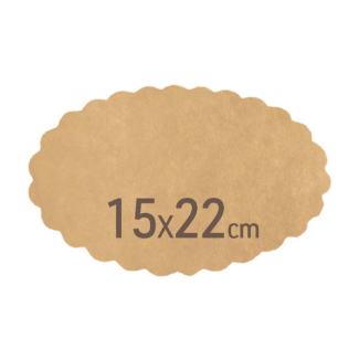 Sotto fritti ovale in carta paglia, confezione da 500 pezzi