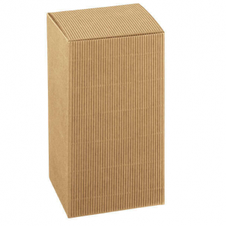 Scatola automontante base quadrata in cartone onda avana, confezione da 10 pezzi, vari formati