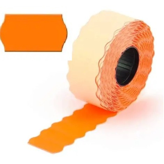 Etichette arancio fluo permanenti per prezzatrice, formato 26x16 mm