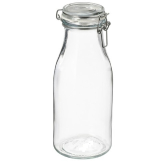 Vasetto in vetro da 170 ml, con chiusura ermetica, confezione da 6 pezzi