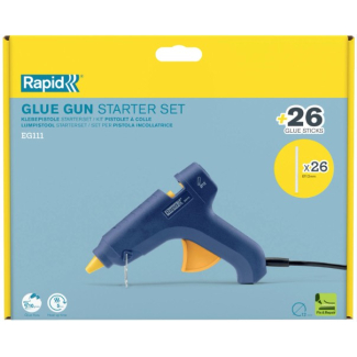 Pistola per colla a caldo EG111, in blister con 24 stick assortiti