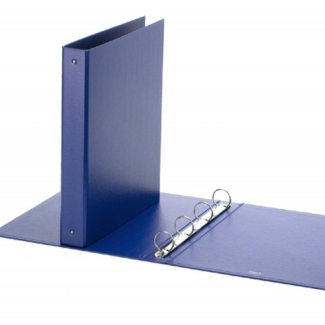Raccoglitore "Nettuno" blu, formato A5, con 4 anelli da 30 mm, dorso 4 cm