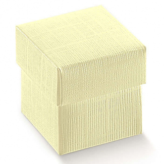 Scatola "Cubetto" in cartoncino con coperchio, formato 5x5x5cm, confezione da 10 pezzi