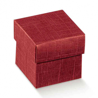 Scatola "cubetto" in cartoncino con coperchio, formato 5x5x5cm, confezione da 10 pezzi