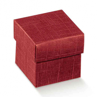 Scatola "Cubetto" in cartoncino con coperchio, formato 5x5x5cm, confezione da 10 pezzi