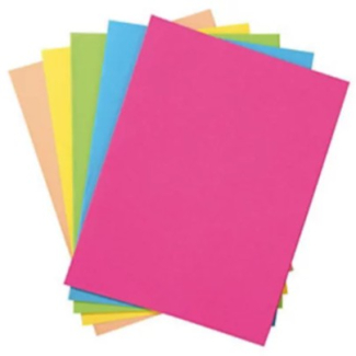 Carpetta in cartoncino semplice, 25x33 cm, confezione da 24 pezzi in colori assortiti