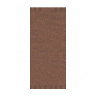 Busta porta posate in carta paglia marrone con all'interno tovagliolo 38x38 2 veli, cartoni da 1000 pezzi