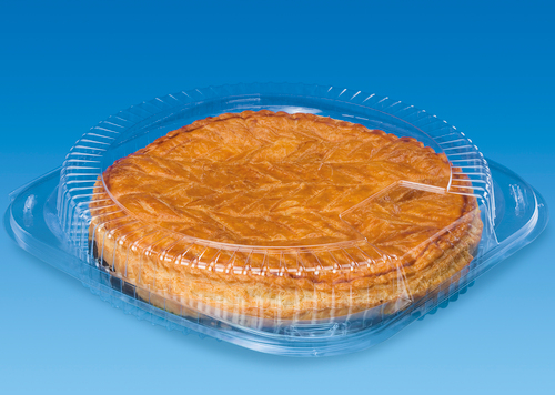 Vaschette rotonde con coperchio in PET trasparente con vendita a cartone completo