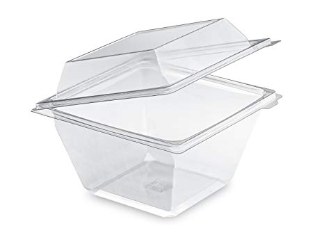 Vaschetta quadrata con coperchio in PET serie "Freshipack"