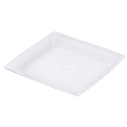 Piattino fingerfood trasparente quadrato 95x95mm confezione da 132 pezzi