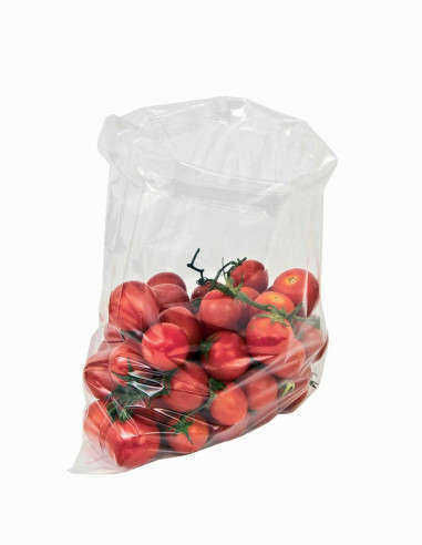 Sacchetto in plastica politene trasparente LDPE, cartone da 5 kg.