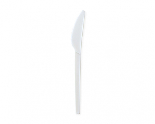 Coltello bianco C PLA biodegradabile e compostabile 16.5cm, confezione da 50 pezzi