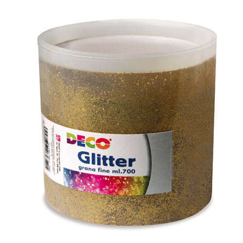 Barattolo glitter da 700 ml a grana fine, tinta unita