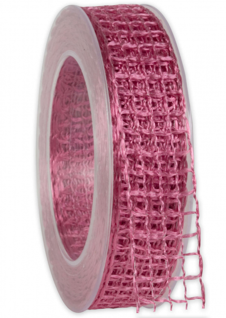 Rotolo nastro rete "Alma" rosa, lunghezza 20 metri