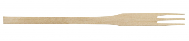 Mini forchetta in bamboo 140mm, confezione da 100 pezzi