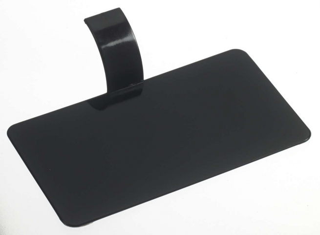 Vassoio monoporzione rettangolare in plastica nera, 55x100mm, confezione da 100 pezzi