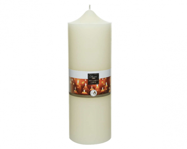 Candela cilindrica avorio, diametro 10 cm, altezza 30 cm