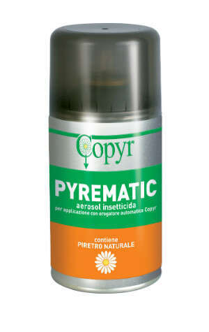 Insetticida spray aerosol "Pyrematic" con piretro naturale, bomboletta da 250 ml